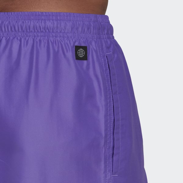 Purple Solid Swim Shorts AT918