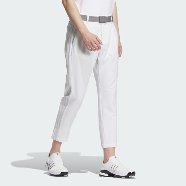W88 ☆新品☆ アディダス ゴルフパンツ 夏 3ライン　ストレッチ撥水　白 adidas アディダス ゴルフウェア ロングパンツ 春 夏 3