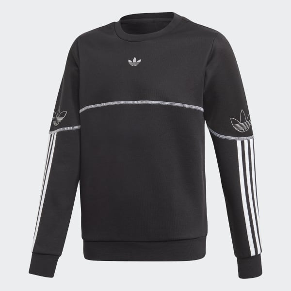 adidas Outline Crew Sweatshirt - Black | adidas UK