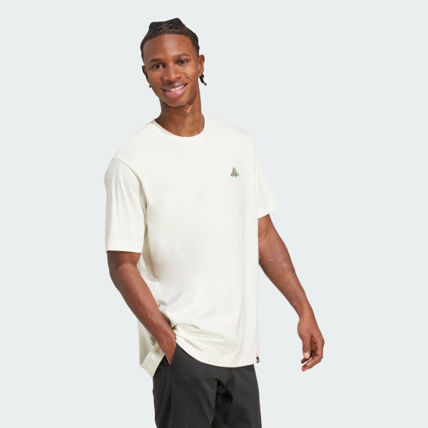 ホワイト ミニピザ グラフィックTシャツ