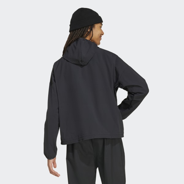 ウェア 443 Red adidas Originals Overhead 1/2 Zip Windbreaker Jacket