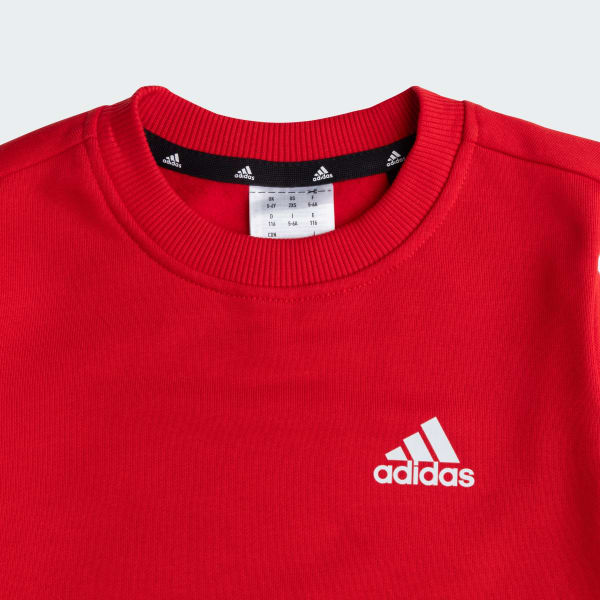 adidas Stripes Crewneck Full Sleeve Sweatshirt Red adidas India