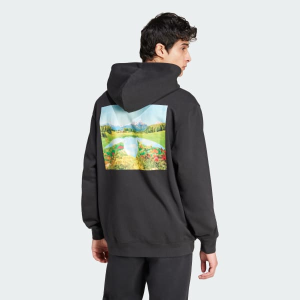 アディダス グラフィックパーカー - ブラック | アディダス ジャパン