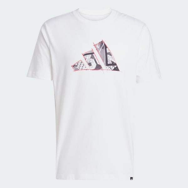 White Logo Graphic Tee