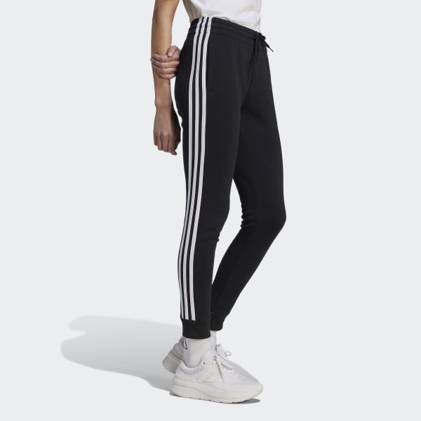 adidas Essentials 3-Stripes Fleece Pants - Black | Women's Lifestyle |  adidas US