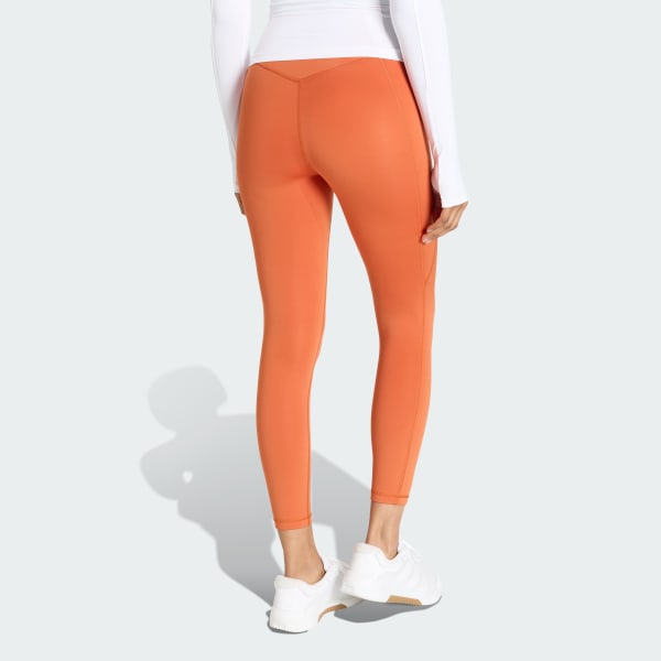 Laranja Leggings 7/8 Optime Essentials sem costura frontal