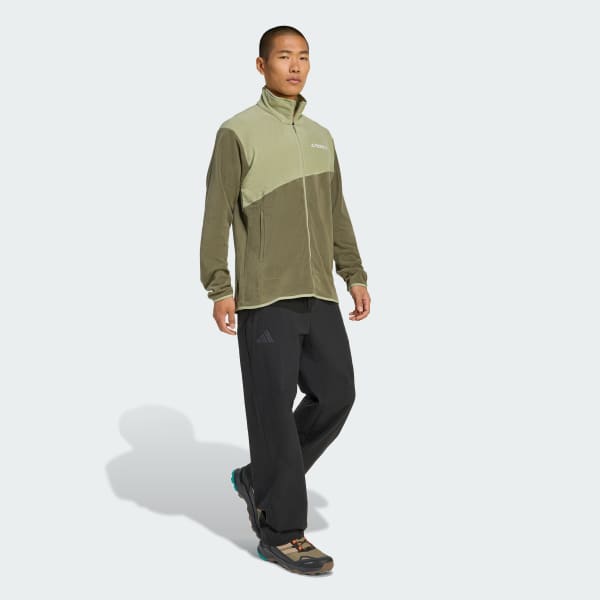 Verde Chaqueta Terrex Multi Algodón Perchado con Cierre Frontal