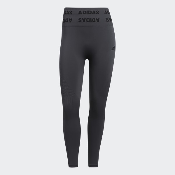 Adidas Training Aeroknit Seamless Leggings Size Small Navy Blue