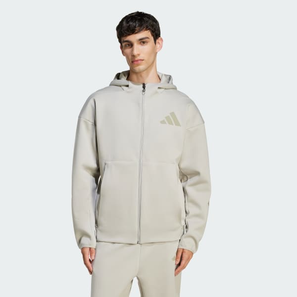 adidas Z.N.E. Full-Zip Hooded Track Jacket - Black | Free