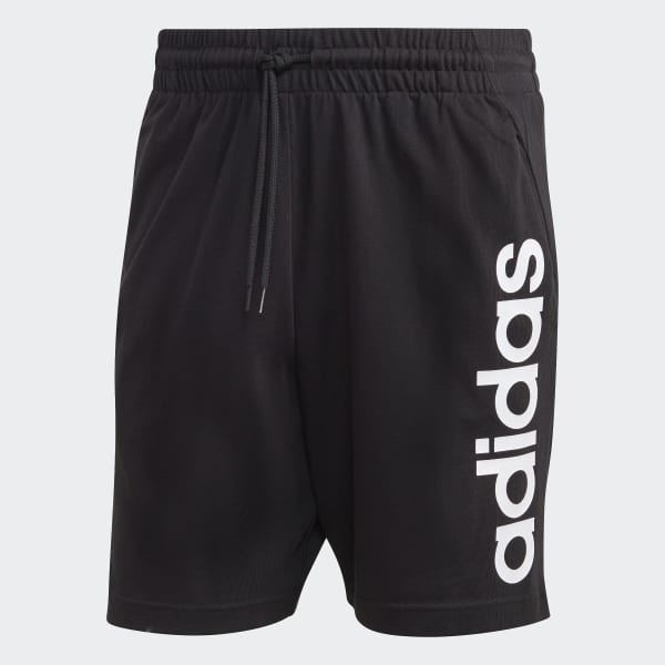 Svart AEROREADY Essentials Single Jersey Linear Logo Shorts