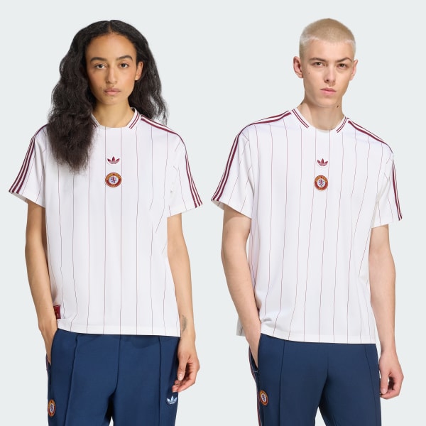 adidas Aston Villa FC Terrace Icons Jersey - White | Free