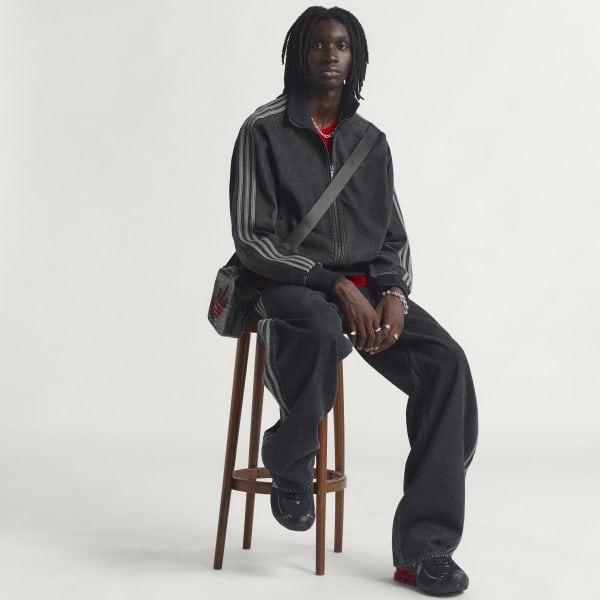 Negro CHAMARRA DEPORTIVA FIREBIRD ADICOLOR DE DENIM