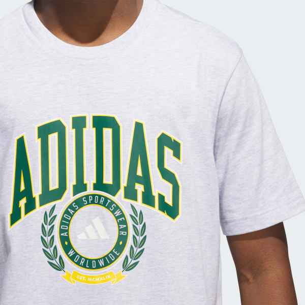 【adidas】VARSITY CREST GRAPHIC TEE Tシャツ adidas Varsity Crest Graphic Tee - Grey | adidas Finland