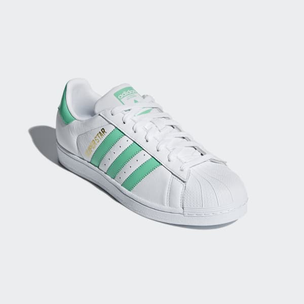 adidas superstar verde e branco