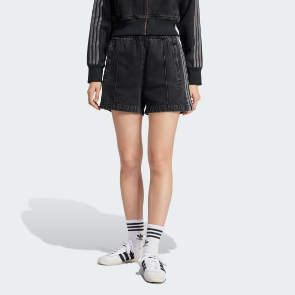 Đen Quần Short Denim Firebird Adicolor