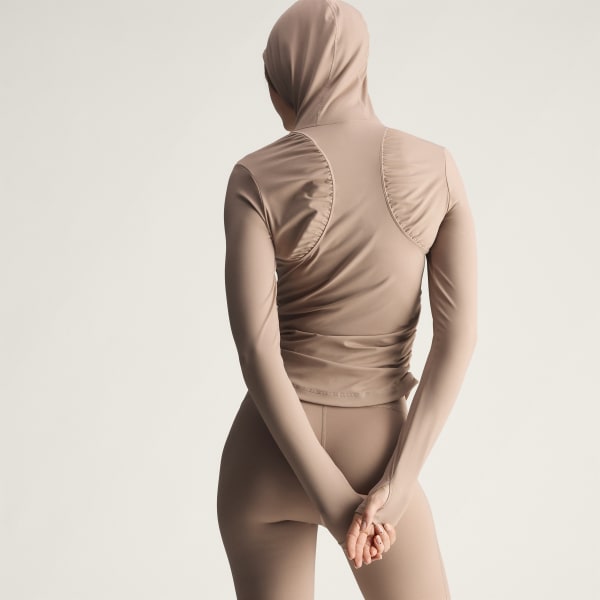 Kahverengi adidas by Stella McCartney Studio Büzgülü Uzun Kollu Üst