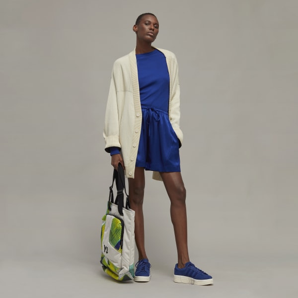 Blau Y-3 Tech Silk Shorts