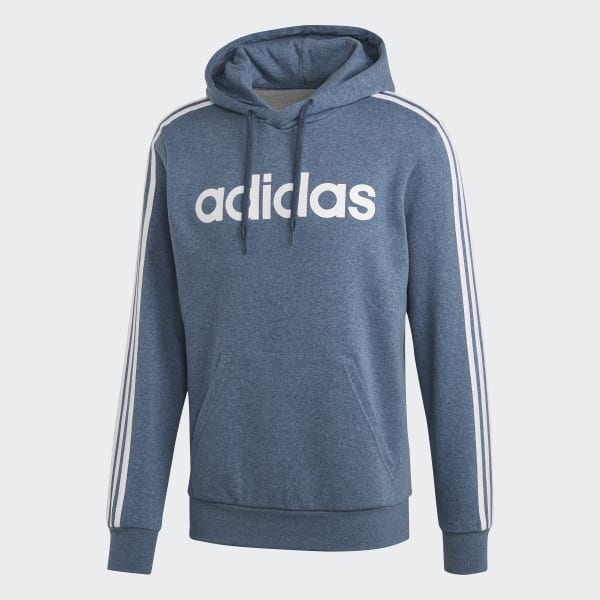 grey adidas hoodie with blue stripes