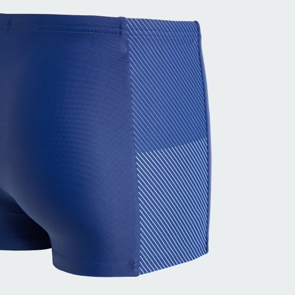 Azul Boxers de Natação 3-Stripes Colorblock — Criança