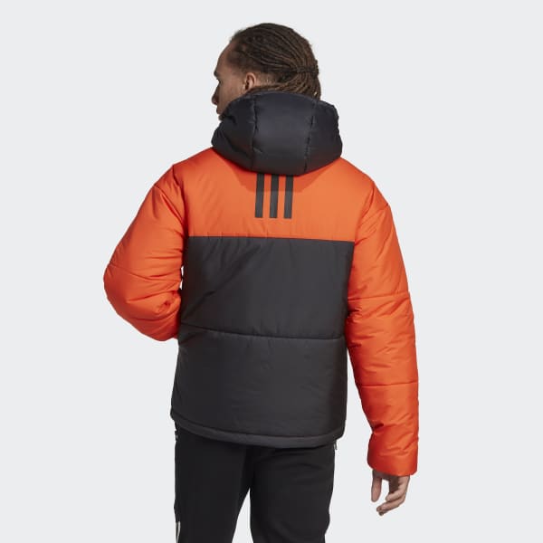 Πορτοκαλί BSC 3-Stripes Puffy Hooded Jacket