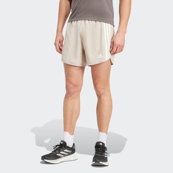 Beige Shorts Own The Run 3 Franjas