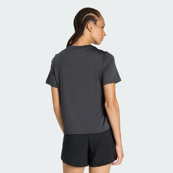 Negro Polo Workout Essentials de Cuello Redondo