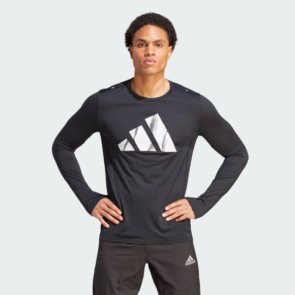 Polera Brand Love Manga Larga Negro adidas adidas Peru