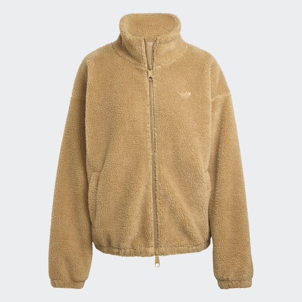 adidas Essentials Teddy Jacket - Brown | Free Shipping with