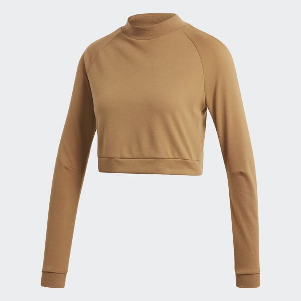 khaki adidas long sleeve top