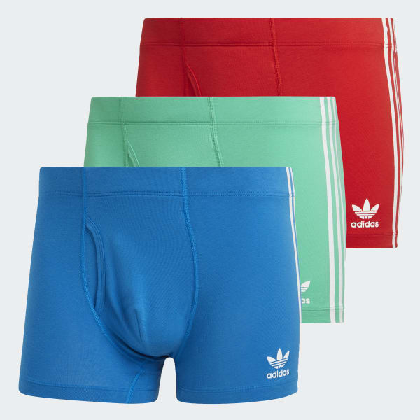 Bleu Boxer en coton Comfort Flex 3-Stripes HPN17