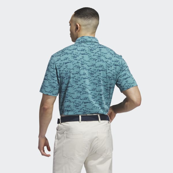 Turquoise Go-To Printed Polo Shirt