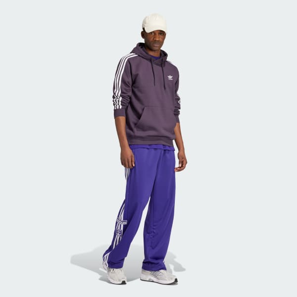 fialová Mikina s kapucňou Adicolor Classics 3-Stripes