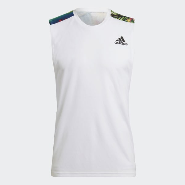 adidas Own The Run Floral Tank Top - White | adidas Canada