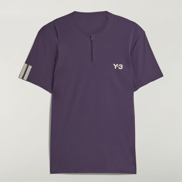 adidas Y-3 Tennis Pro FreeLift Zip Tee - Purple | Free Shipping