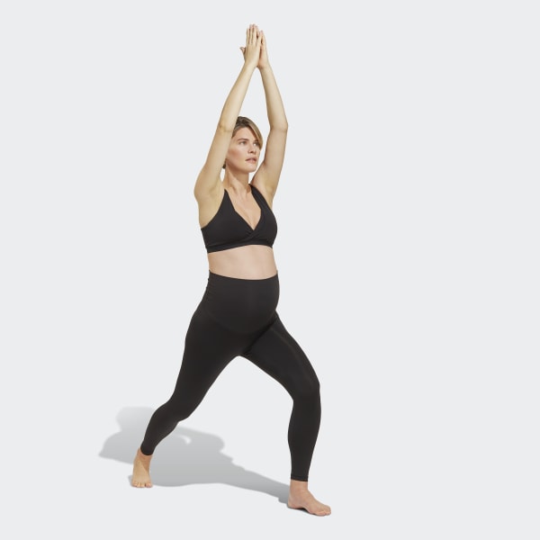 Schwarz Yoga 7/8-Leggings – Umstandsmode