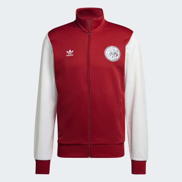Rouge Veste de survêtement Ajax Amsterdam Essentials Trefoil