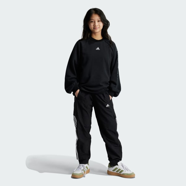 Noir Pantalon cargo toile à revers Street Jam Enfants