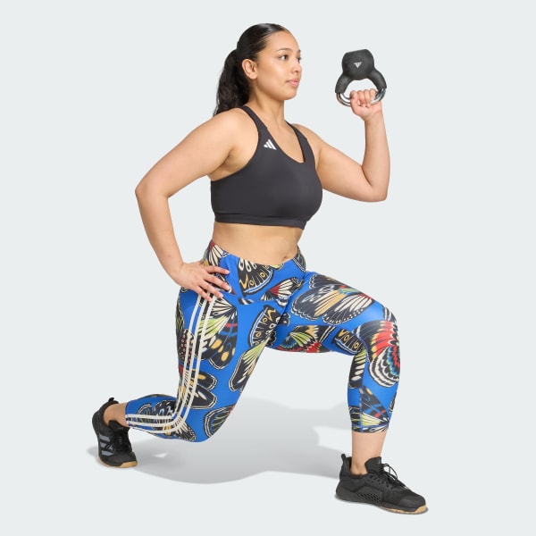 ★アディダス★ アディダス x FARM 7/8 レギンス(プラスサイズ) adidas x FARM 7/8 Leggings (Plus Size) - Blue | Free
