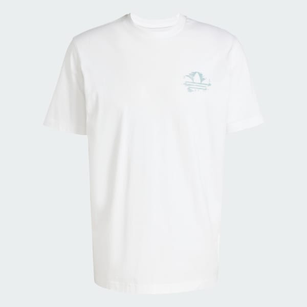 wit adidas Originals Resort Graphic T-shirt