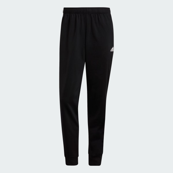 Negro Pantalón Primegreen Essentials Warm-Up Tapered 3 bandas