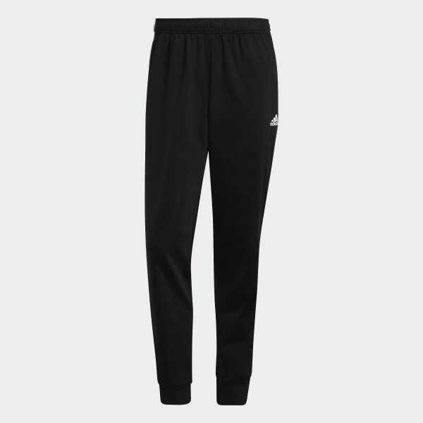 Adidas black polyester lycra trackpants sale