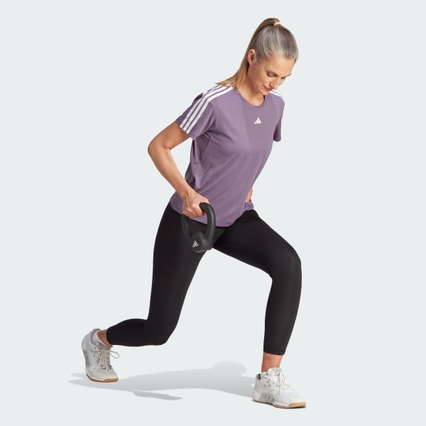 Purple AEROREADY Train Essentials 3-Stripes Tee