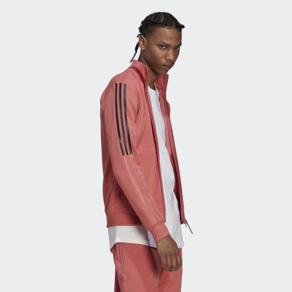 Red 3-Stripes Fitted Track Top CN315