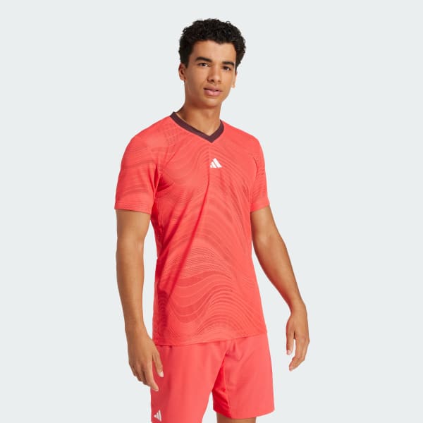 Red Tennis Pro Climacool+ Mesh FreeLift Tee