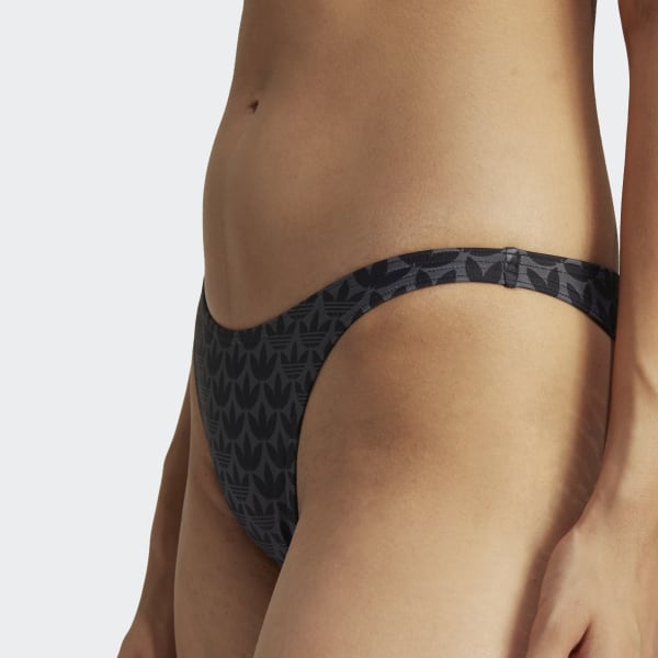 adidas Monogram Bikini Bottoms - Black