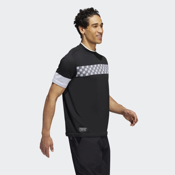 Black Adicross Checkered Polo P2585
