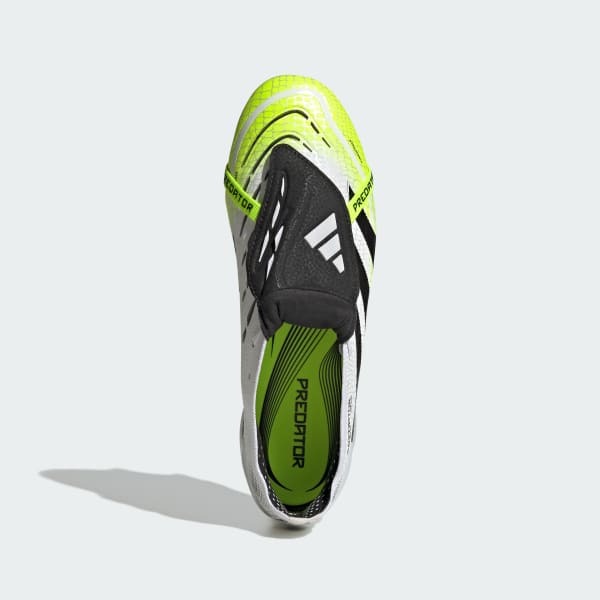 Weiss Predator Elite Fußballschuh, weiche Böden, umschlagbare Zunge