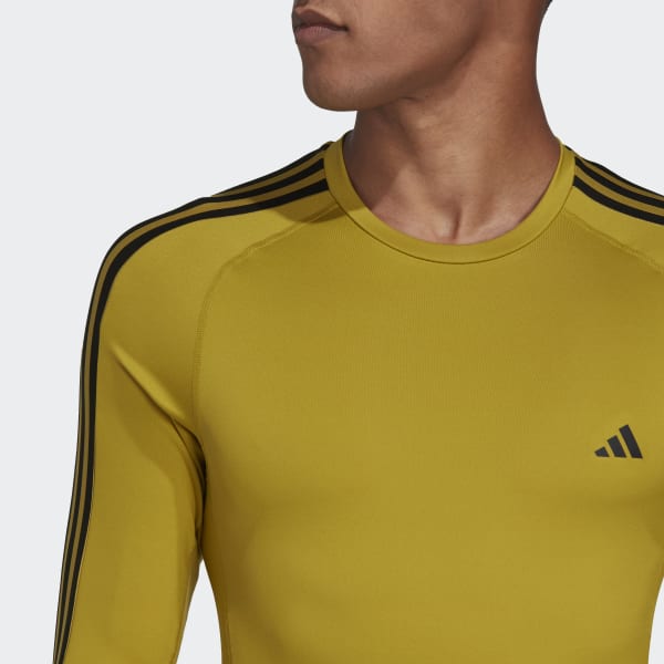 Green Techfit 3-Stripes Training Long Sleeve Tee DB108