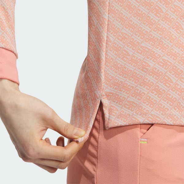 アディダス 【ゴルフ】モノグラム モックネック 長袖シャツ - レッド