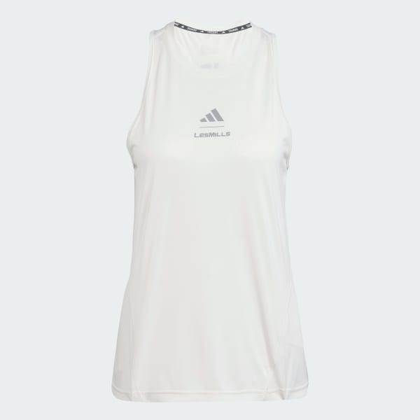 adidas Women's Training Les Mills Graphic Tank Top - White | Free 
